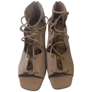 New Vince Camuto Nahara Suede Strappy Lace Up Women’s Heeled Sandals